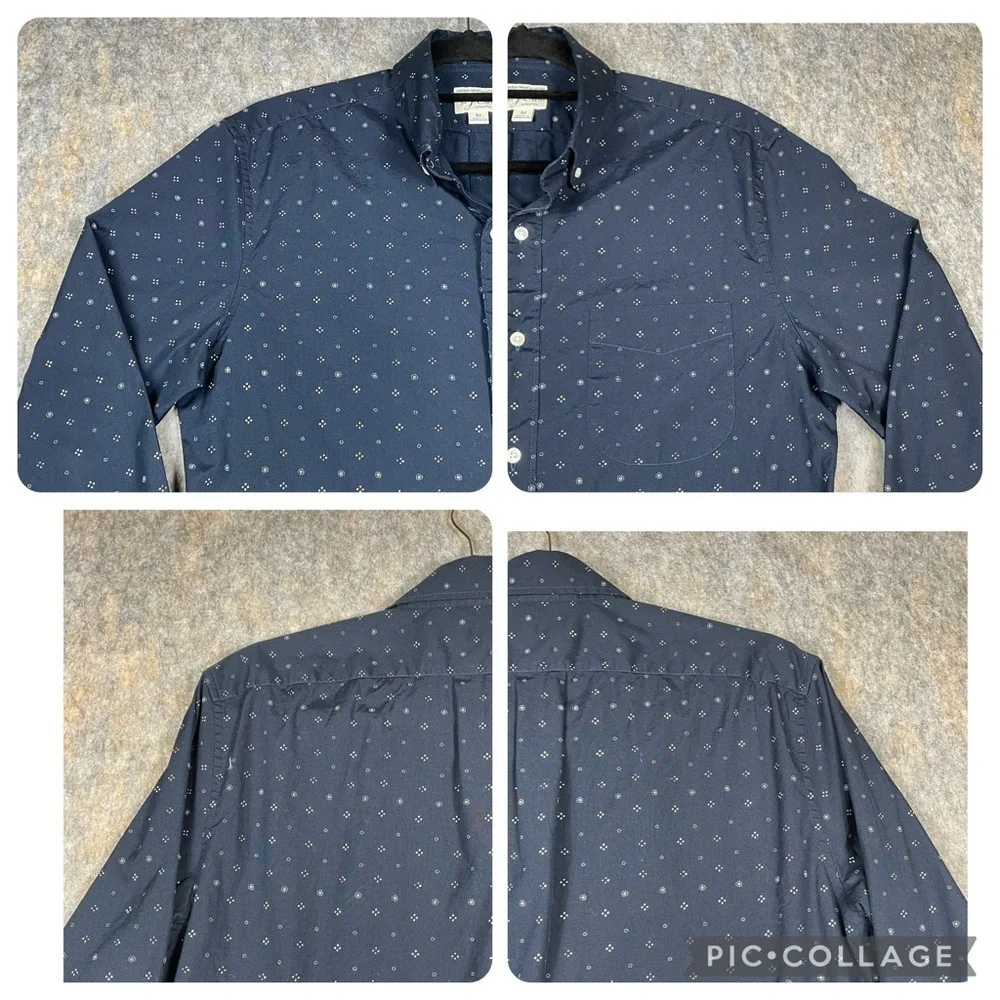 J Crew Secret Wash Organic Cotton Slim Stretch Button Down Work Casual Shirt M